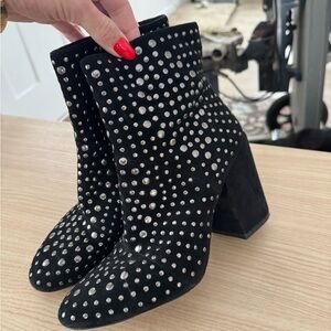 Vince Camuto Black Studded Heeled Boots